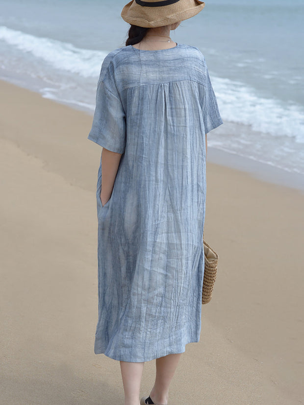 Vintage Linen Women Loose Dress