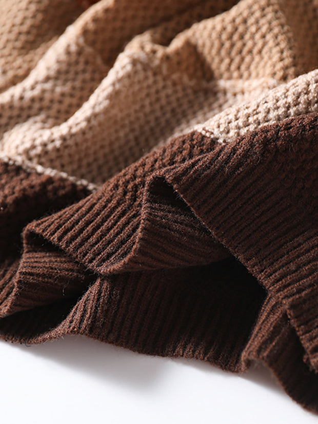 Stripe Autumn Vintage Women Loose Knit Sweater