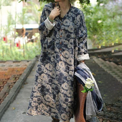 Women Cotton Casual Loose Fitting Dress