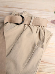 Cotton Casual With Belt Harem Pants